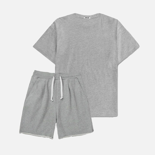 The Bundle // Big Tee Combed & Short // Grey