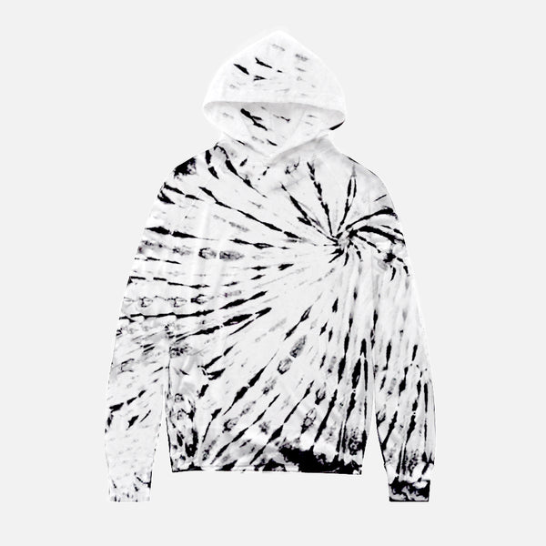 Tie dye black and white hoodie best sale