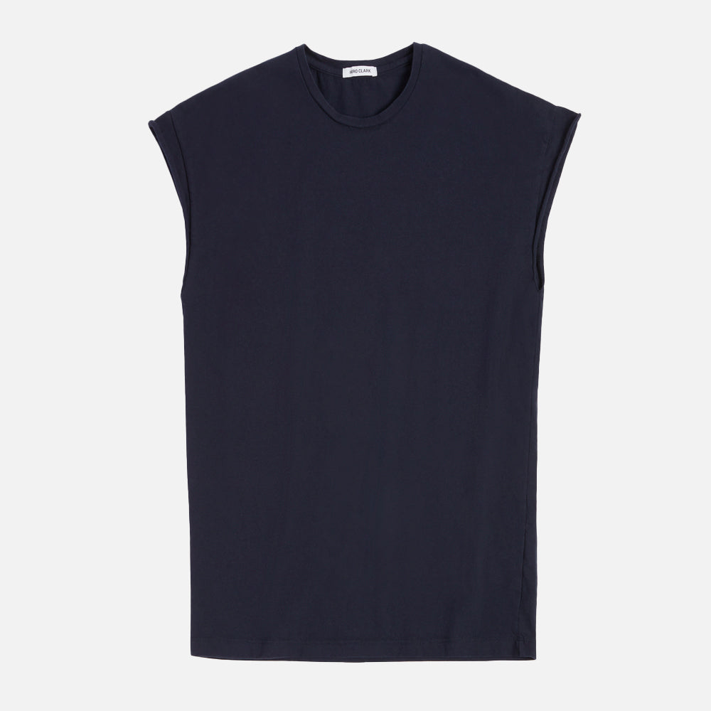 DRY SLEEVELESS T-SHIRTS　BLACK　シャルボン Hiro Clark - The Sleeveless Tee // Combed Cotton